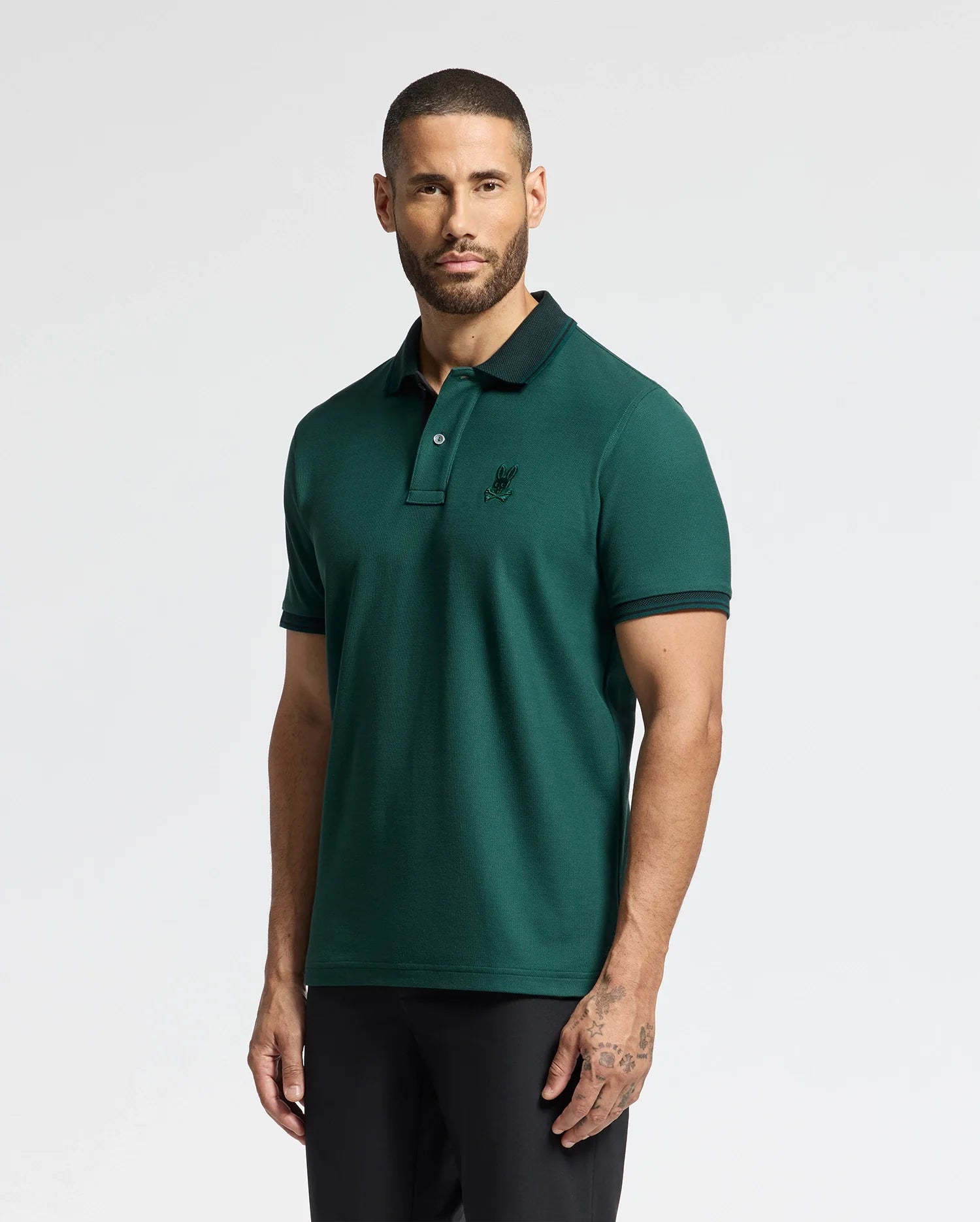 Men s Malton Pique Polo 378 PONDEROSA PINE XS