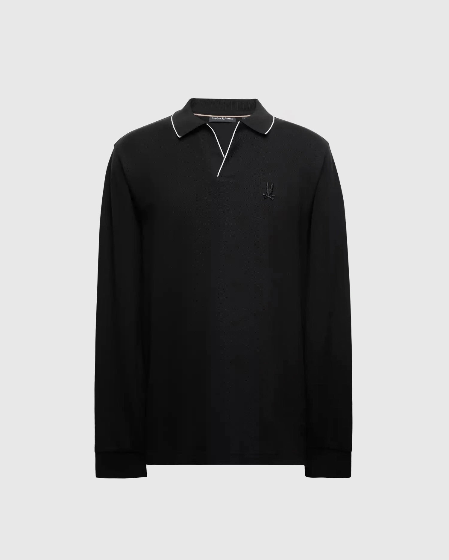 Men's Creede Pique Johnny Collar Polo 001 Black / L