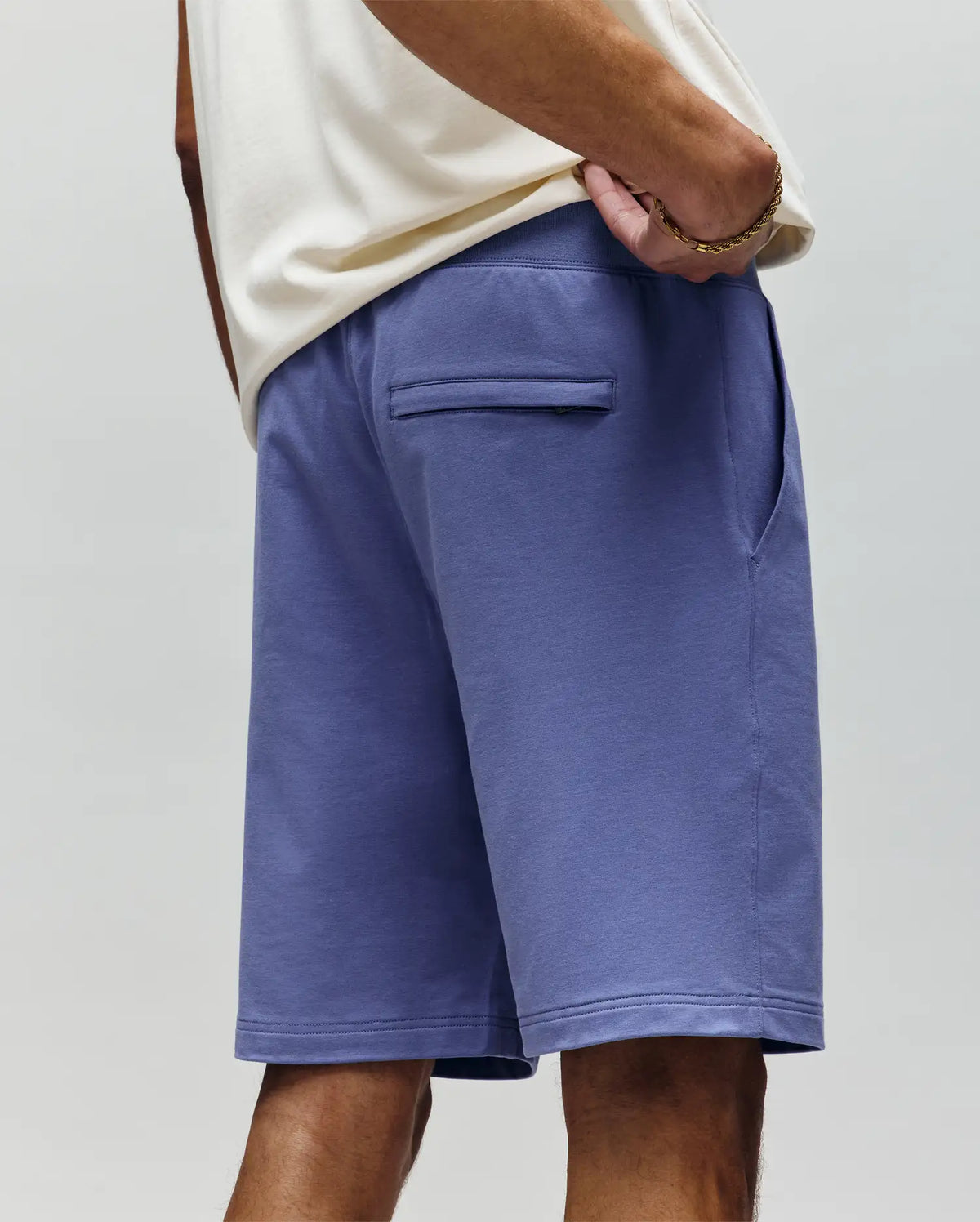 SHORT LEVANZO EN TISSU MICRO RATINÉ, BRODÉ - B6R578F200