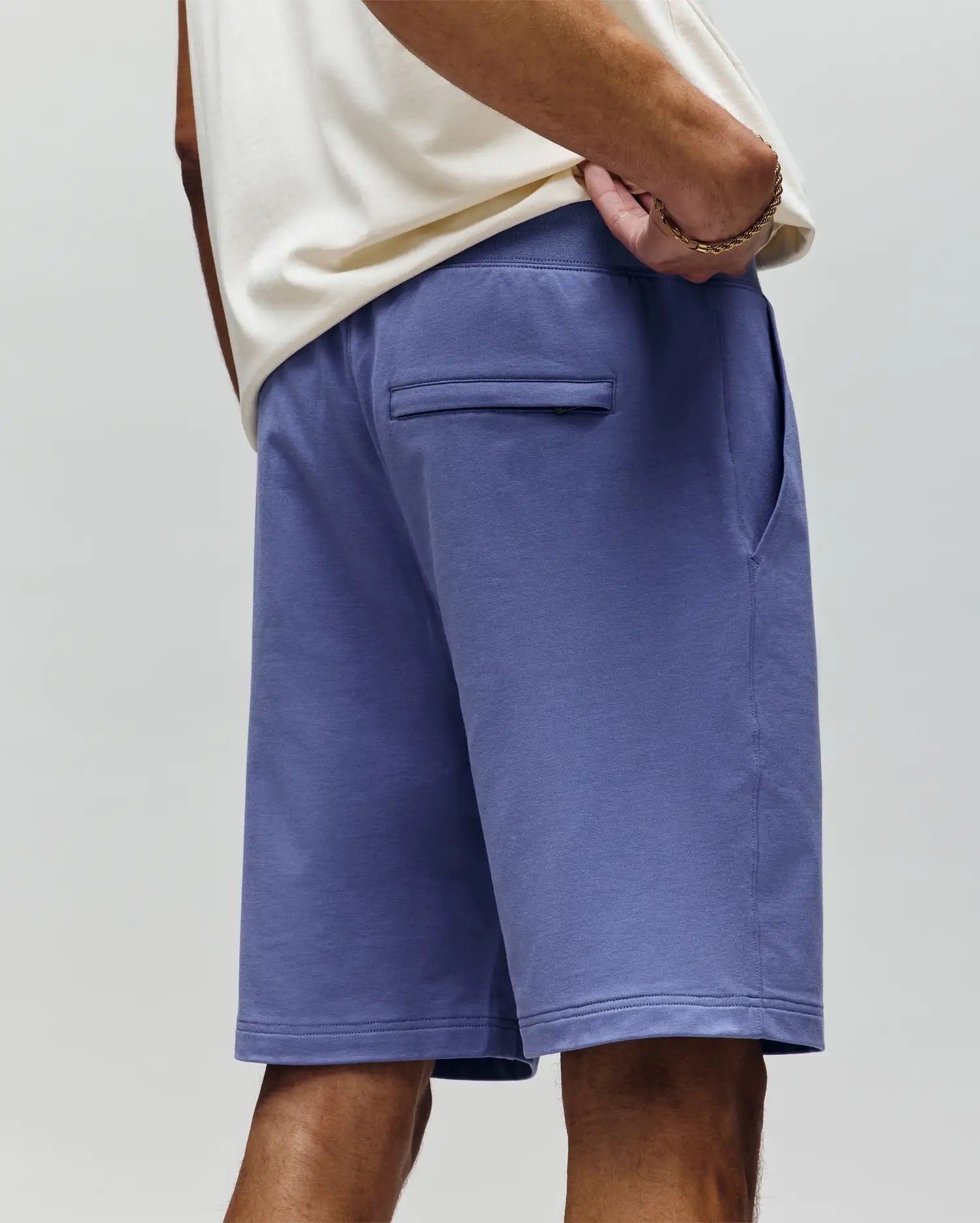SHORT LEVANZO EN TISSU MICRO RATINÉ, BRODÉ - B6R578F200