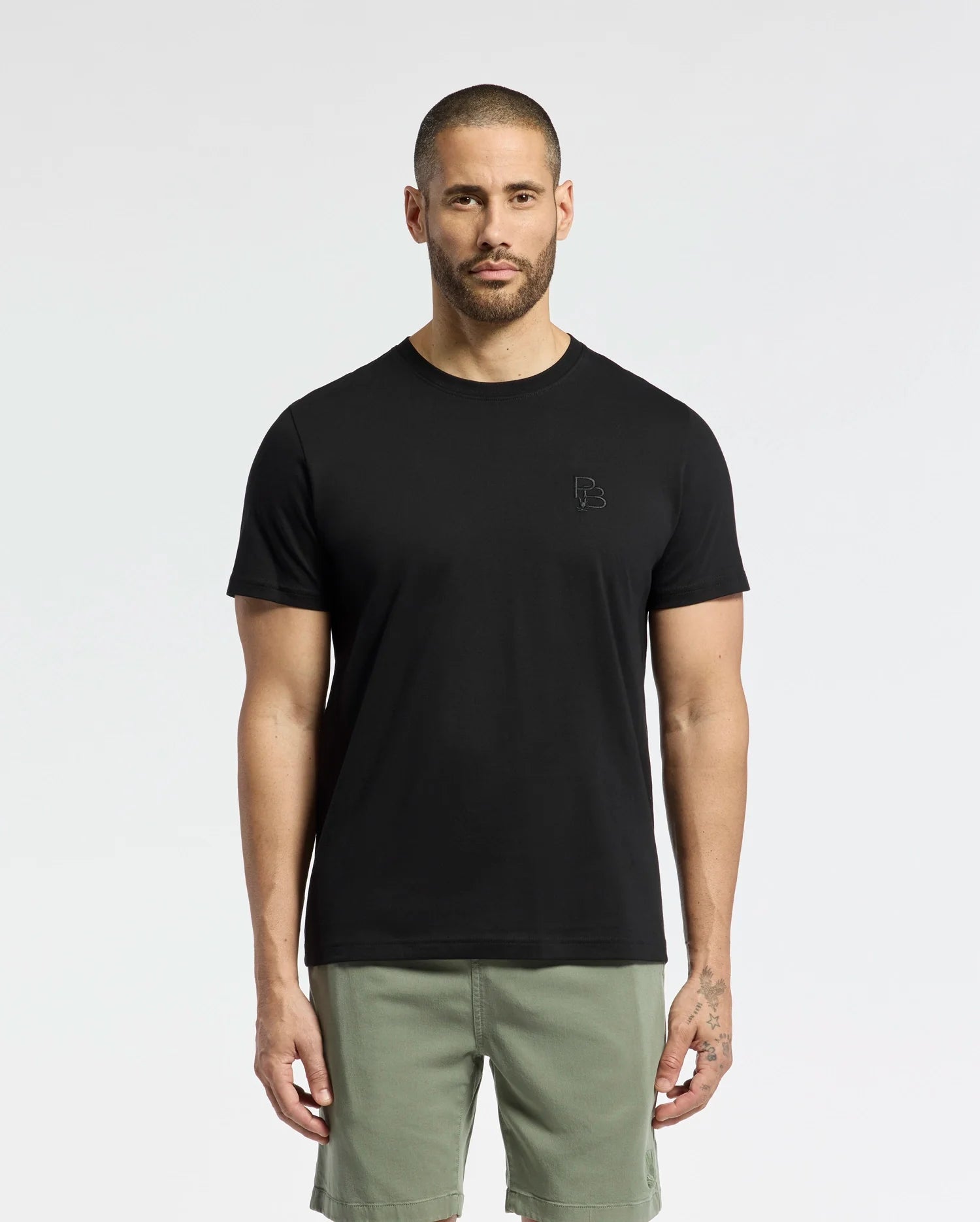 Mens Black Nicholson Pb Chest Graphic Tee | Psycho Bunny