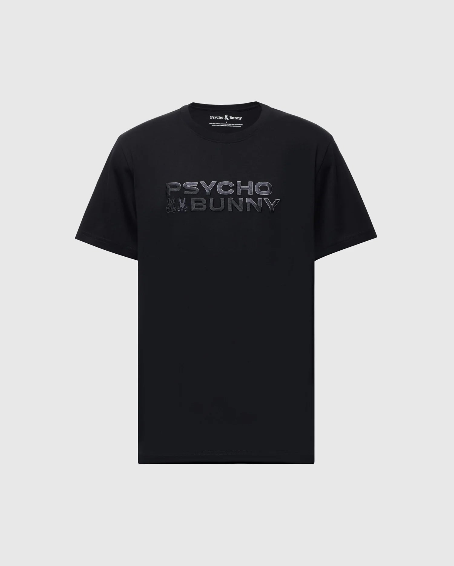 The MENS BERNI EMBROIDERED WORDMARK GRAPHIC TEE from Psycho Bunny showcases 