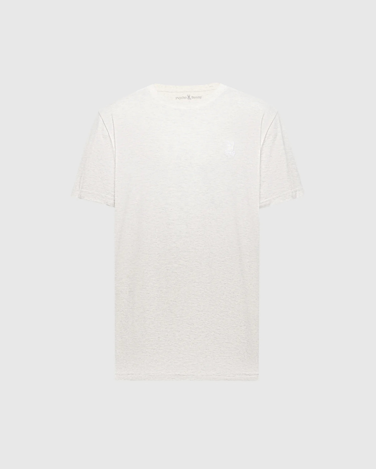 The MENS JAMES CREW NECK TEE - B6U952D200 by Psycho Bunny, crafted from soft Pima cotton, is elegantly displayed on a light gray background.