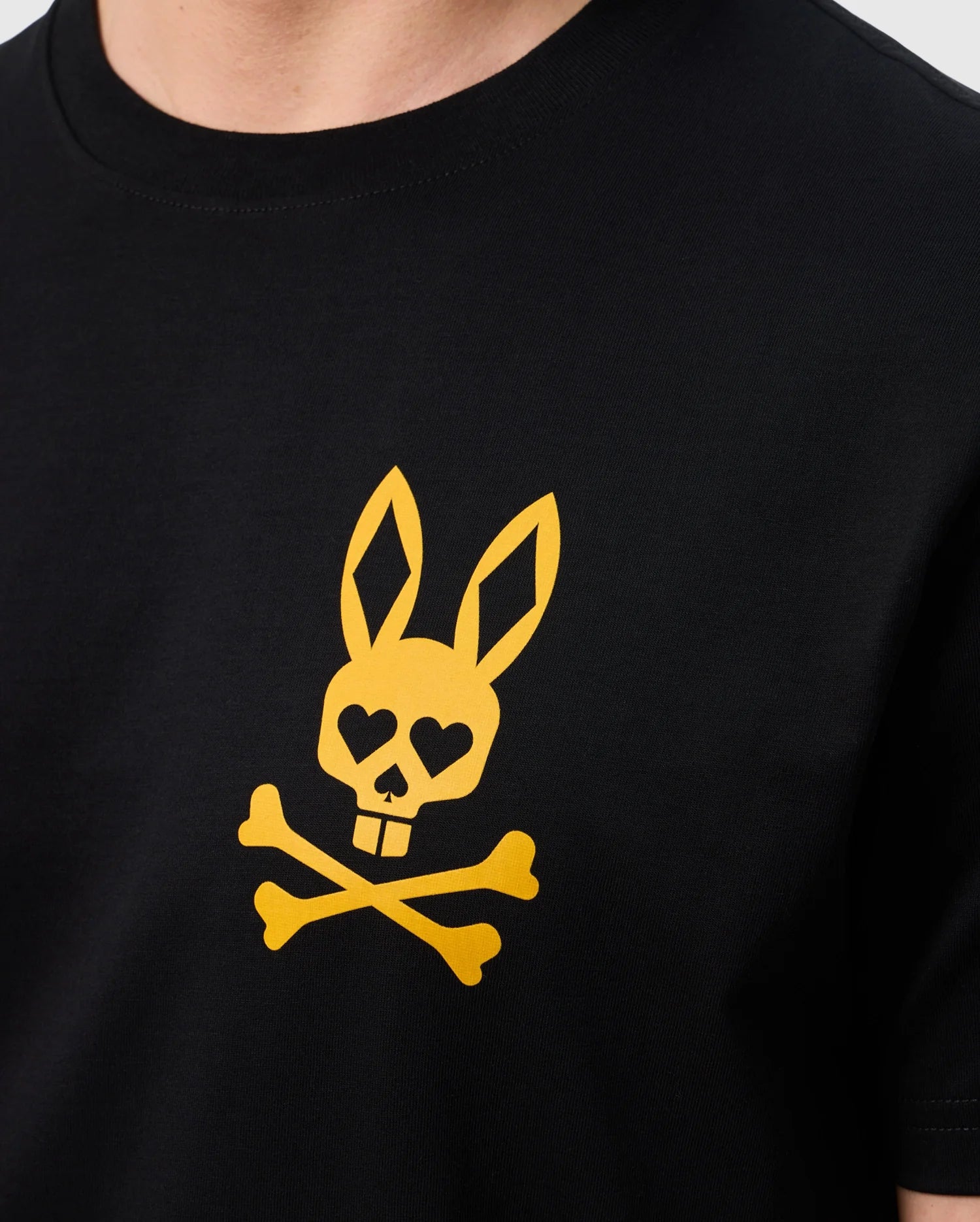 Close up front view of the mens pima cotton Las Vegas City Tee