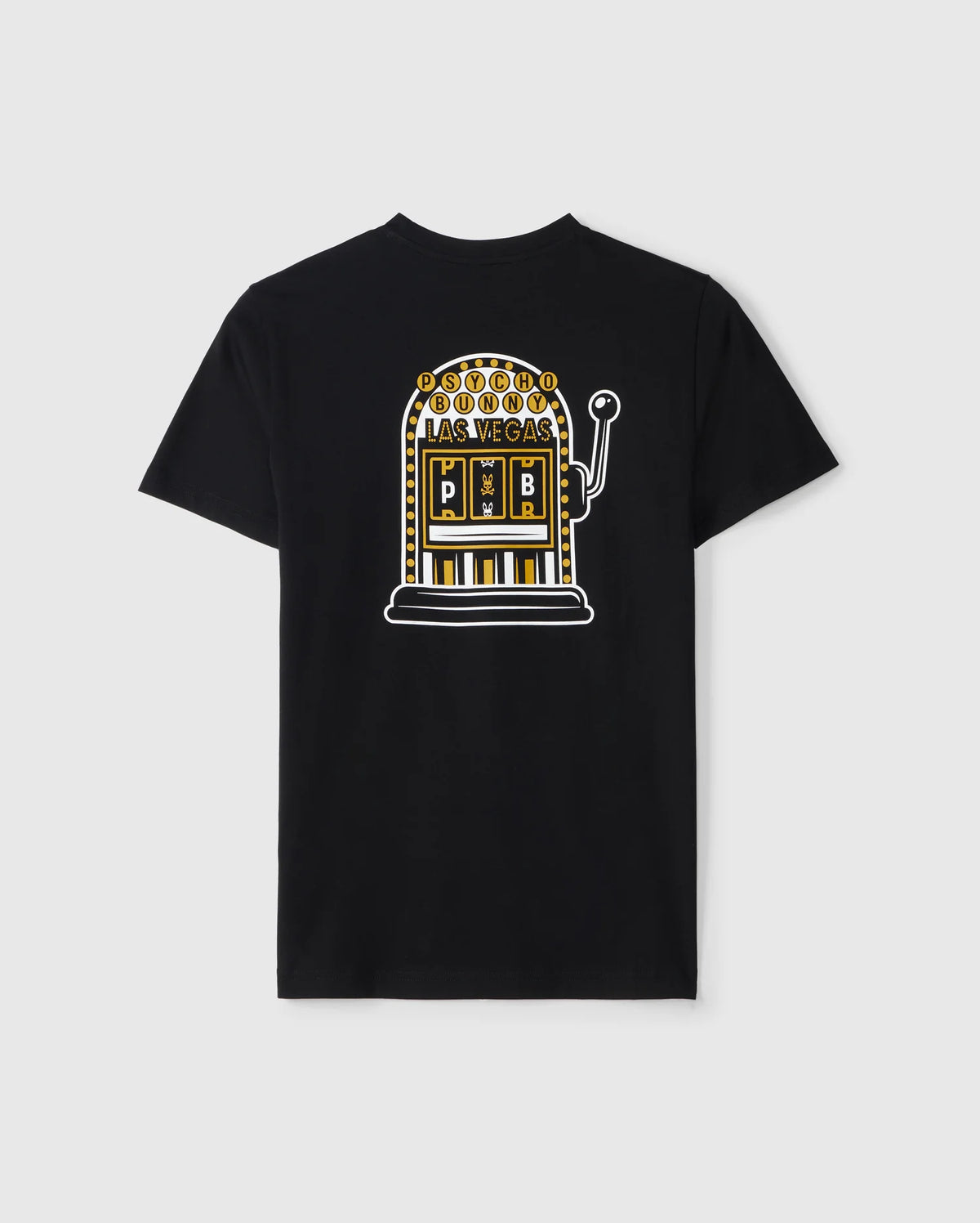 Flat back view of the pima cotton las vegas city tee