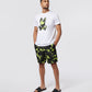 MENS PLANO CAMO PRINT LONG SWIM TRUNK - B6W376Z1PO