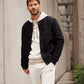 MENS OUTLINE KNIT BOMBER JACKET - B6J457Z1OW
