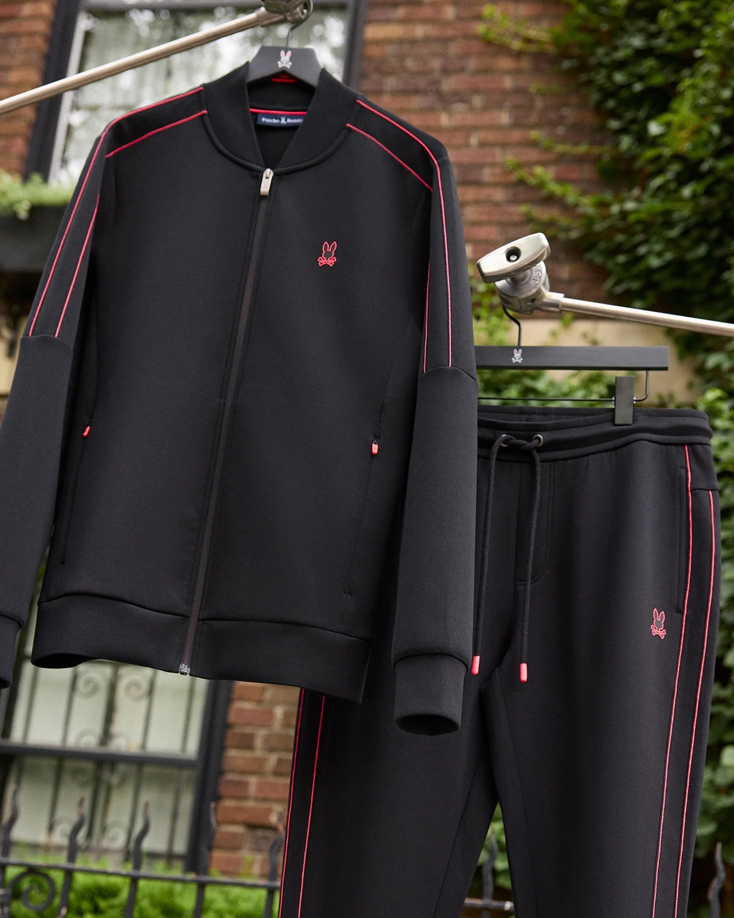 MENS Black TRAVIS TRACK JACKET PSYCHO BUNNY 001 Black L