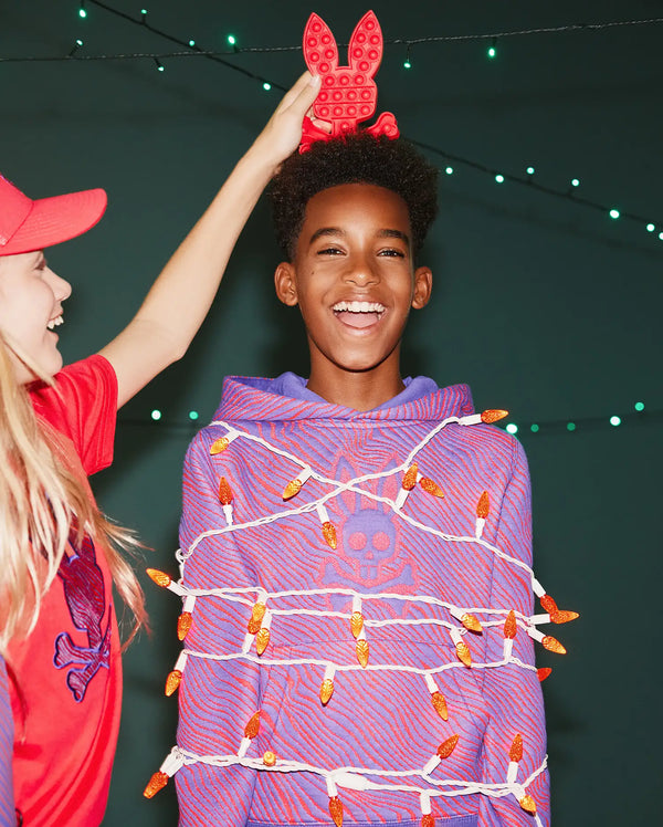 KIDS KENDRICK DOUBLE KNIT JACQUARD TEXTURED HOODIE - KT0500030