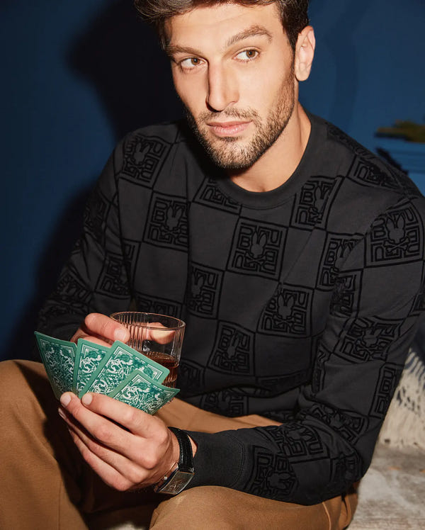 MENS GIO ALL OVER FLOCK CREW - MT0500192