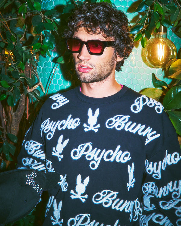 MENS SKYLAR ALL OVER FUZZY CREW - MT0500104