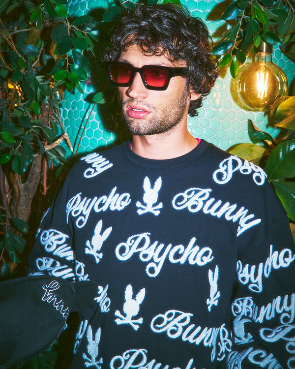 MENS SKYLAR ALL OVER FUZZY CREW - MT0500104