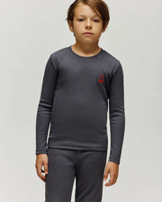 KIDS NOE LONG SLEEVE WAFFLE TEE - KO1400005