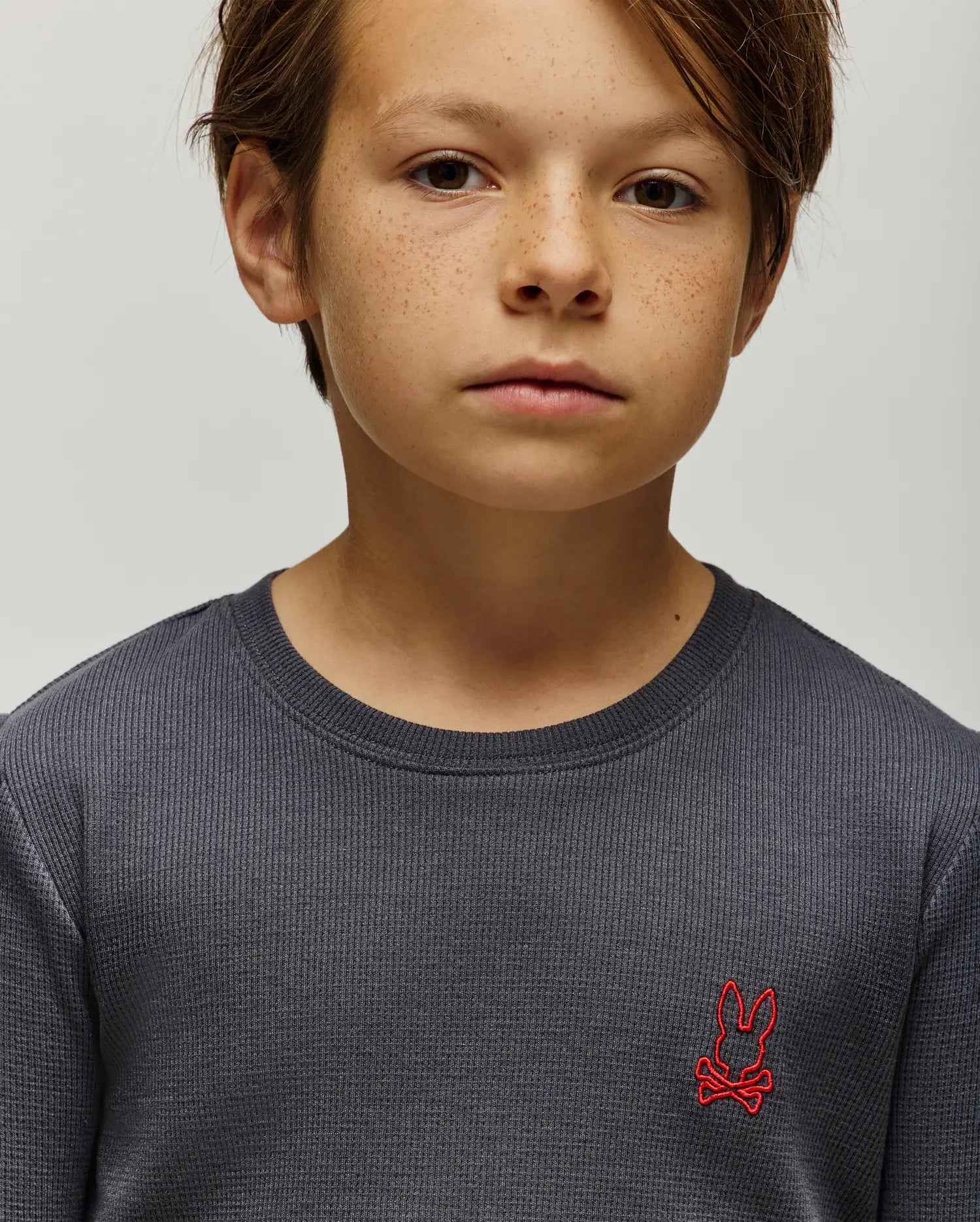 KIDS NOE LONG SLEEVE WAFFLE TEE - KO1400005