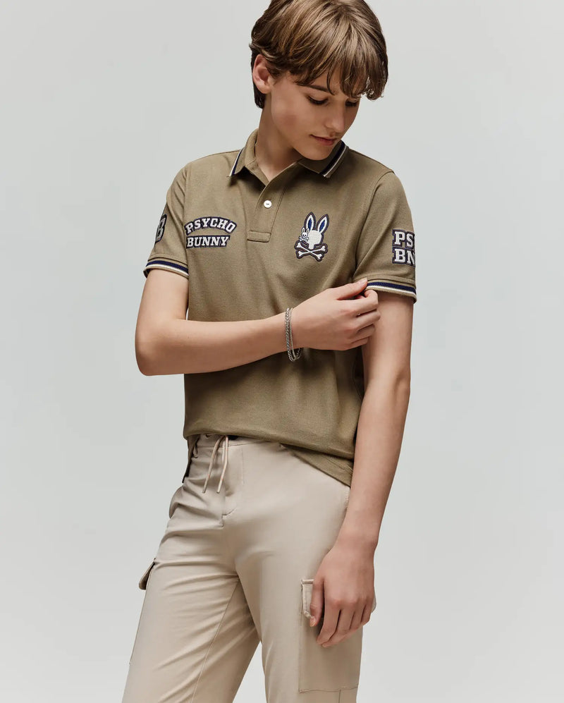 KIDS WADE PATCH PIQUE POLO - KT0100051