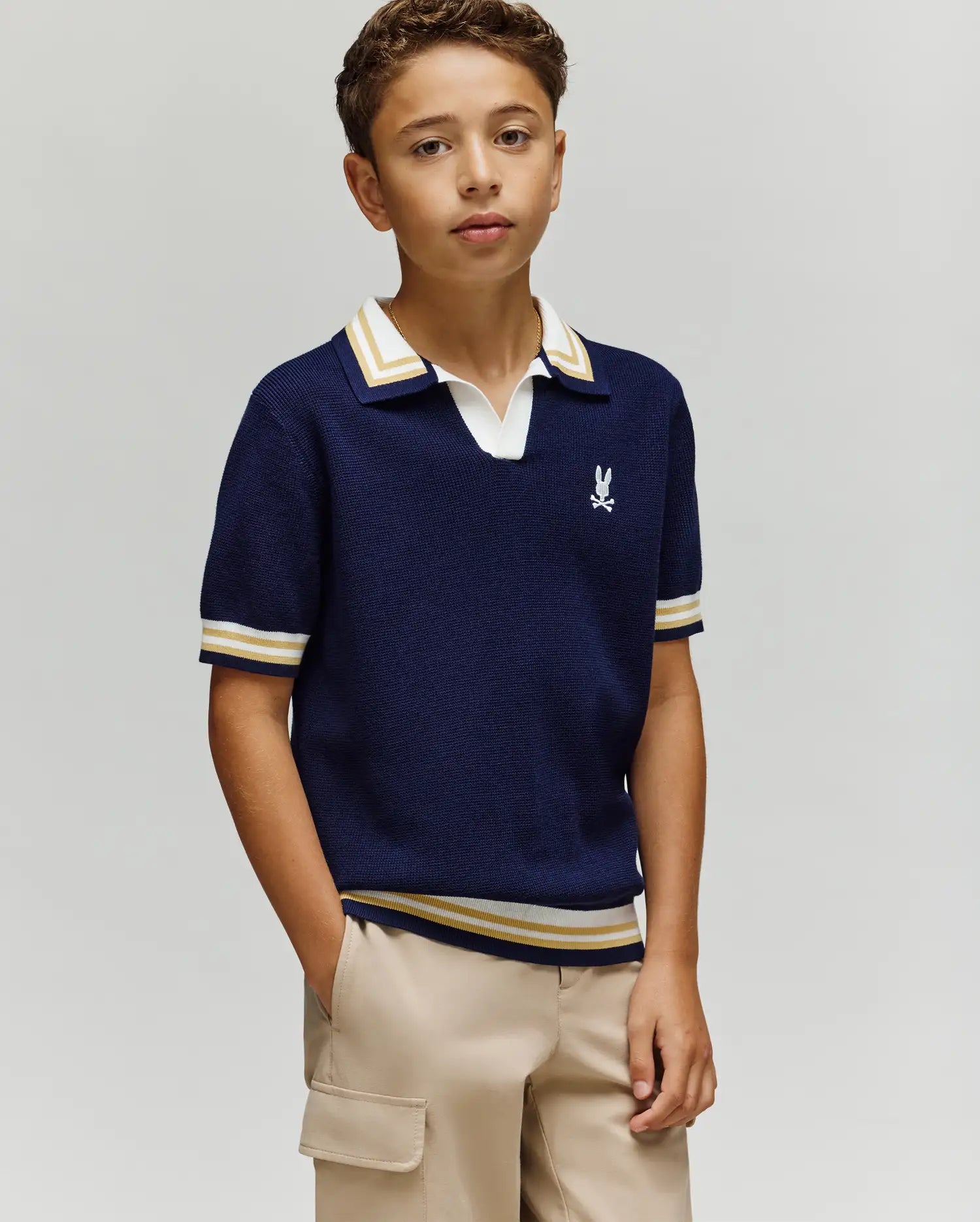 KIDS CARTER KNIT POLO SHIRT - KT0400006