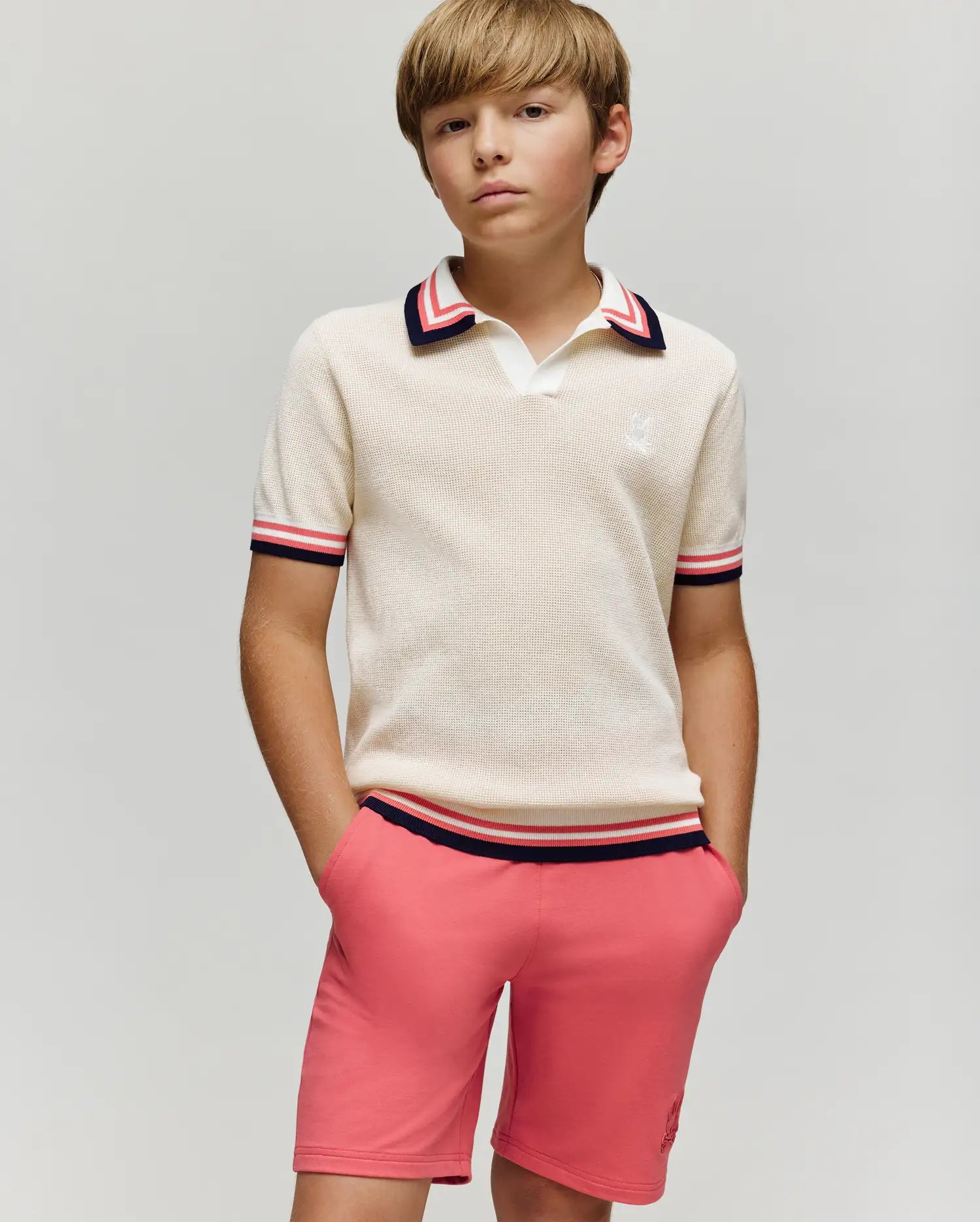 POLO EN TRICOT CARTER À COL JOHNNY, POUR ENFANT