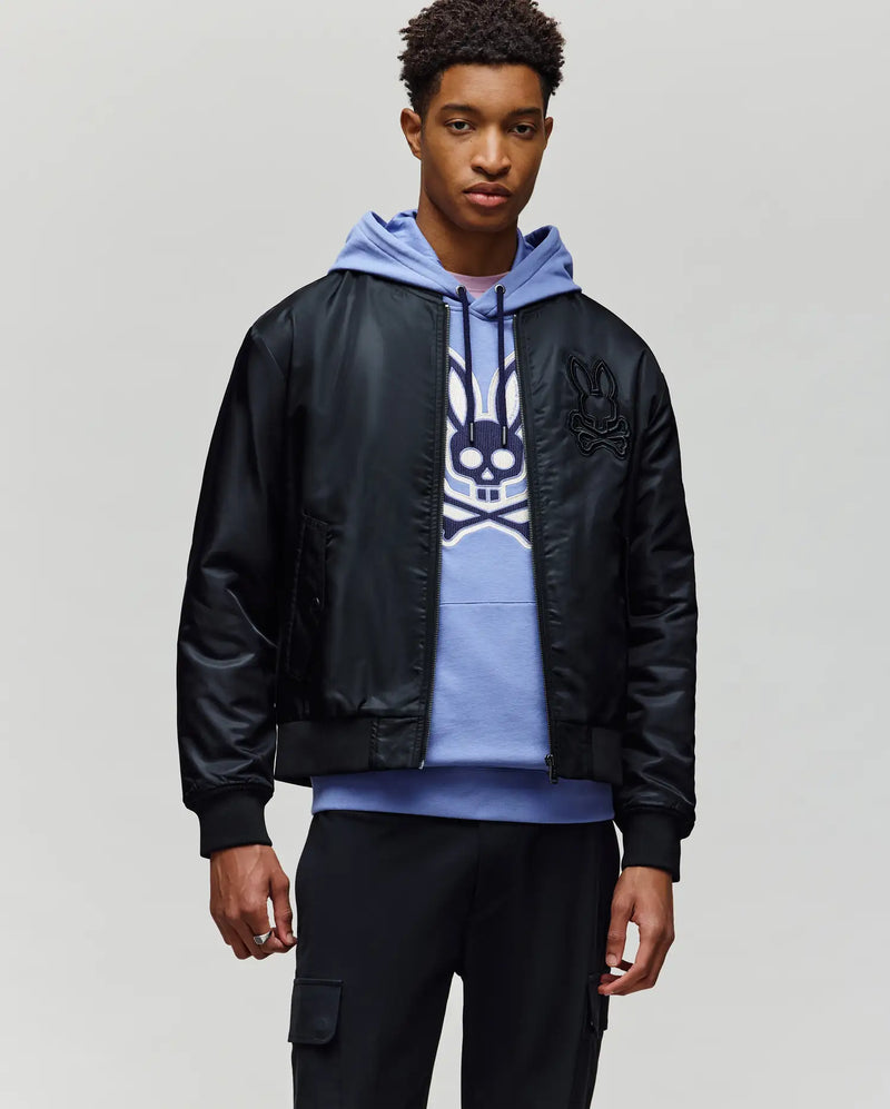 MENS DAVID OVERSIZED SATIN BOMBER - MO1100001