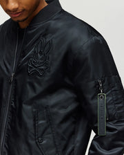 VESTE BOMBER DAVID, COUPE RELAXE, SATINÉE