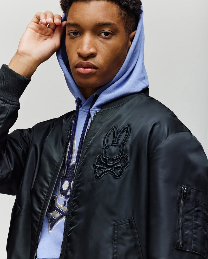 MENS DAVID OVERSIZED SATIN BOMBER - MO1100001