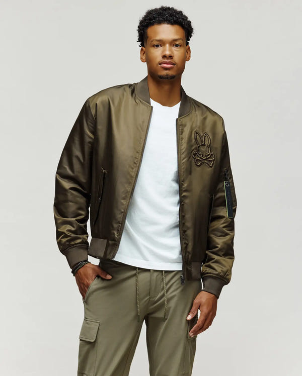 MENS DAVID OVERSIZED SATIN BOMBER - MO1100001