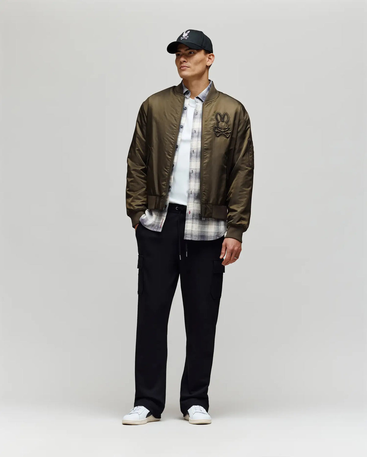 MENS DAVID OVERSIZED SATIN BOMBER - MO1100001