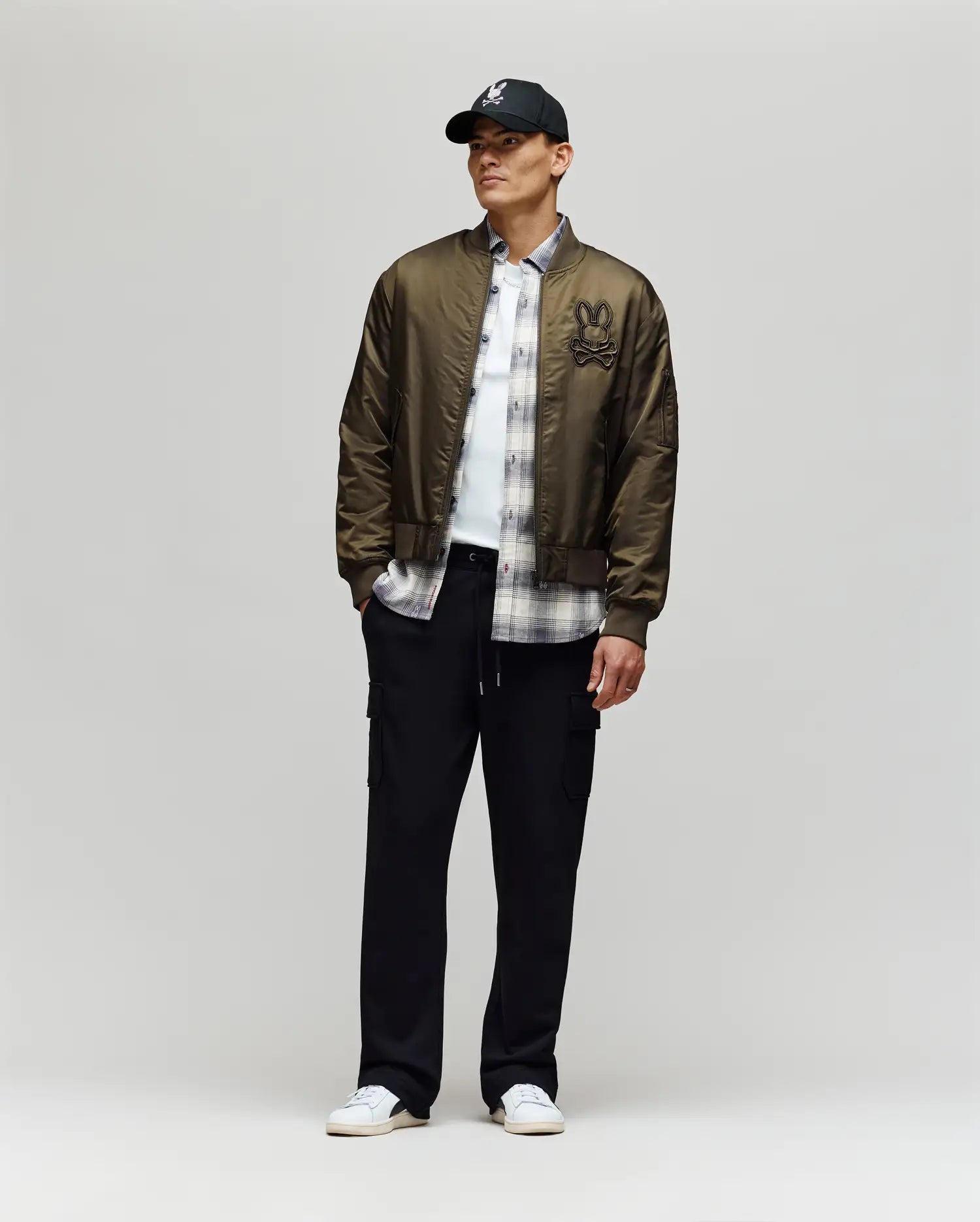 MENS DAVID OVERSIZED SATIN BOMBER - MO1100001