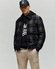 MENS GAVIN PLAID BOMBER JACKET - MO1100014