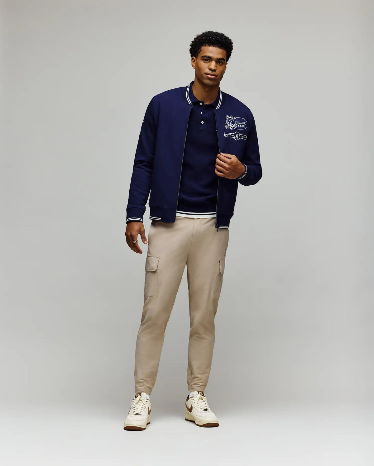MENS DESMOND PIQUE KNIT BOMBER - MO1100018