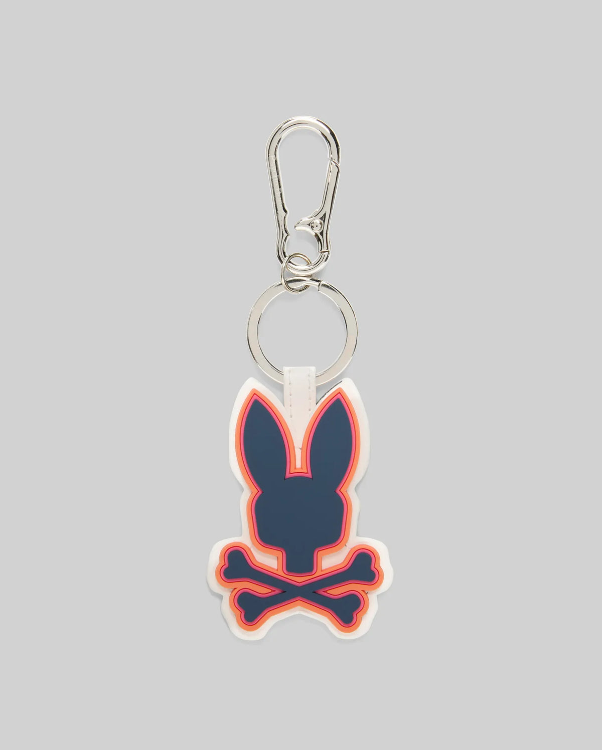 Men's Rubber Bunny Keychain in White | Psycho Bunny