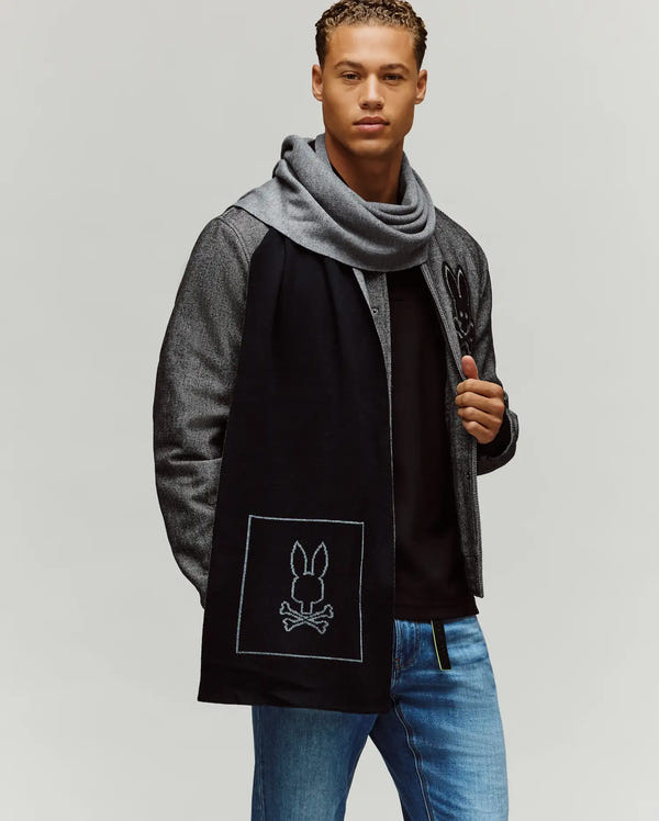 MENS DARIAN SQUARE LOGO SCARF - MO2500015