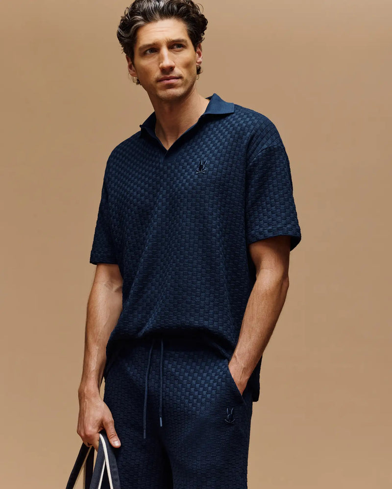 MENS KAIRO JOHNNY COLLAR CROCHET POLO - MT0100100
