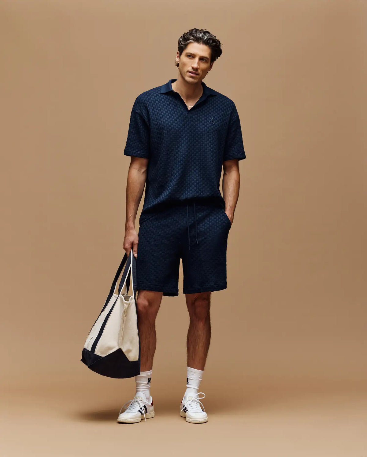 MENS KAIRO JOHNNY COLLAR CROCHET POLO - MT0100100