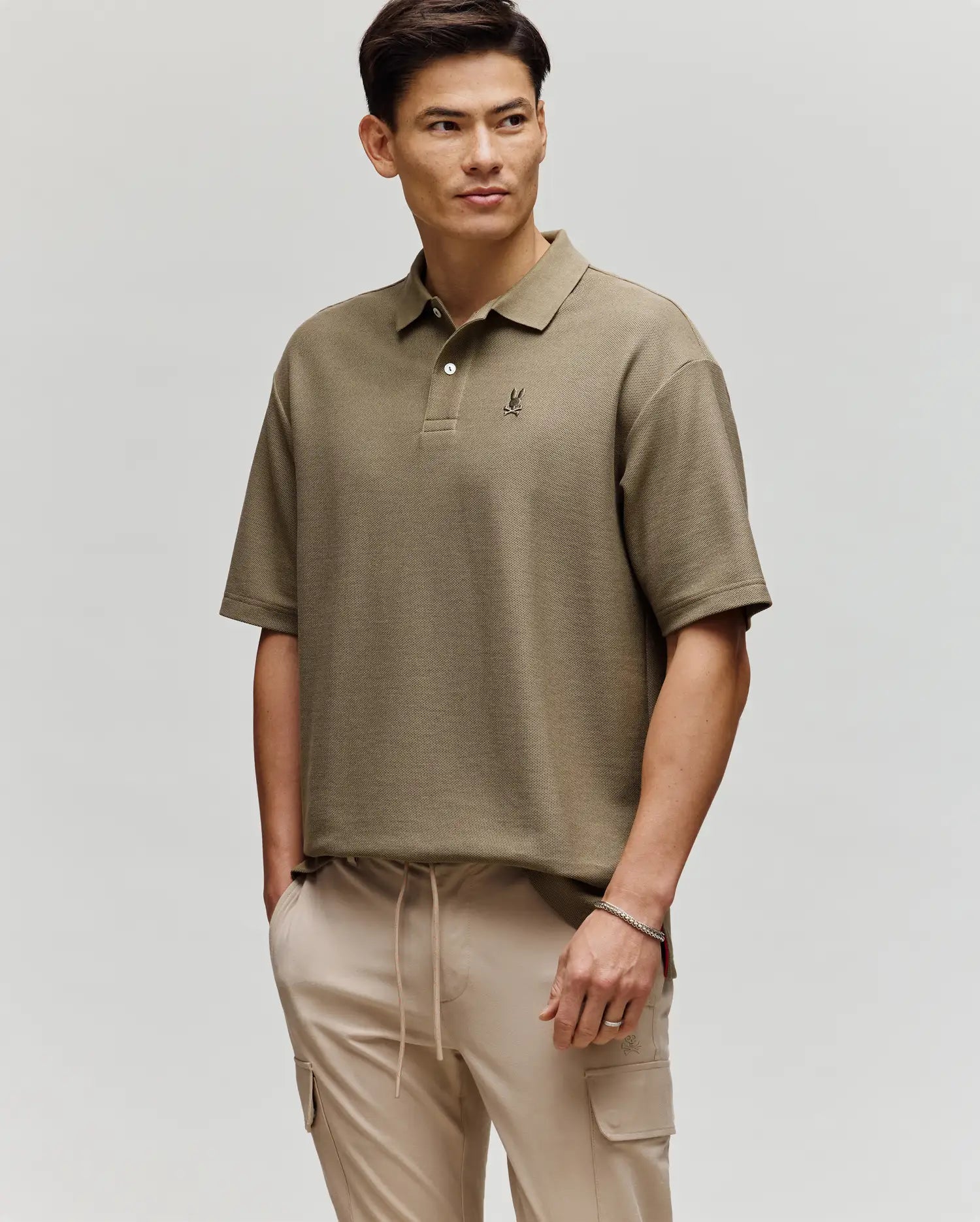 MENS BENNY OVERSIZED FIT PIQUE POLO - MT0100105