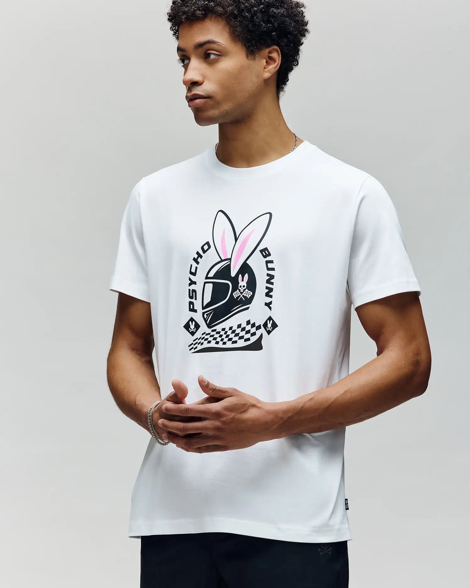 ★KIRSH★ WITTY BUNNY RUGBY PLAYER GRAPHIC MAN TO MAN WHITE ☆関税込☆KIRSH☆WITTY BUNNY RUGBY PLAYER GRAPHIC SWEATSHIRT