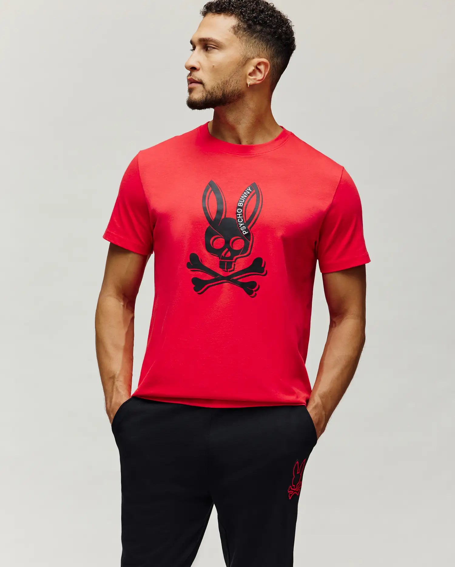 MENS SERGE EMBROIDERED BUNNY GRAPHIC TEE - MT0200405