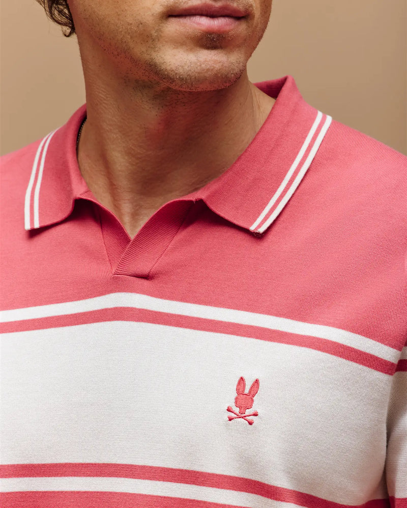 MENS ZAVIAN STRIPE KNIT POLO - MT0400055