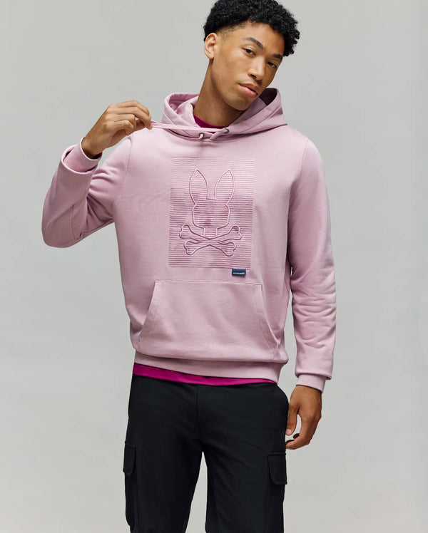 Men's Grant Hoodie in Pink Psycho Bunny - Main Image