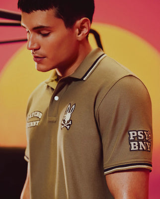 MENS WADE PATCH PIQUE POLO SHIRT - MT0100109