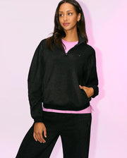 CHANDAIL LUREX JULES 1/4 ZIPPÉ, FEMME