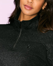 CHANDAIL LUREX JULES 1/4 ZIPPÉ, FEMME