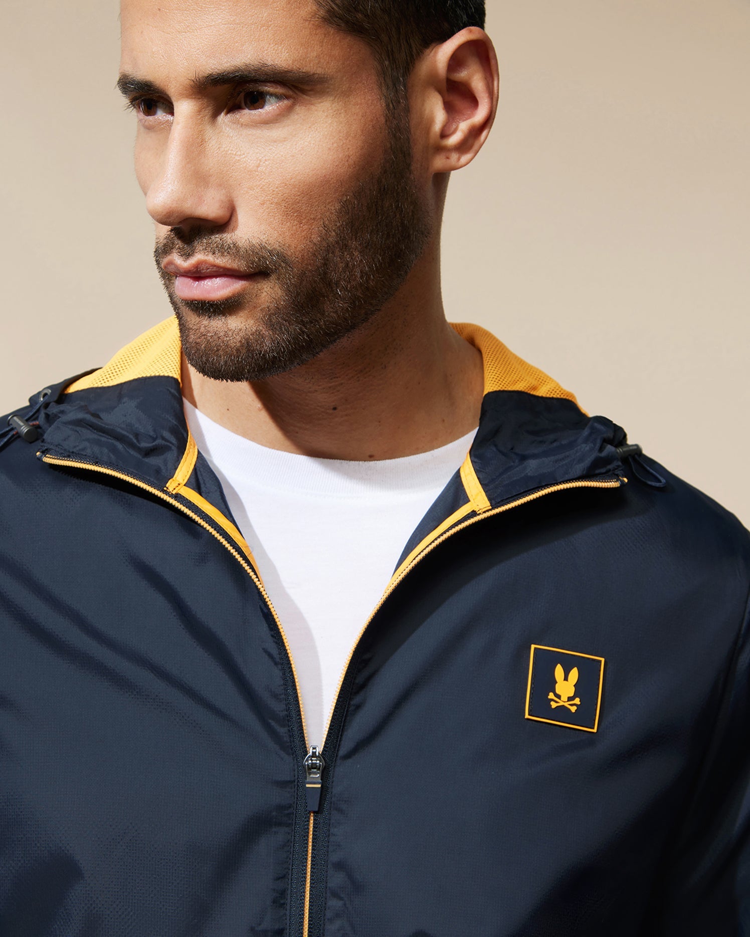 MENS NAVY FALLSBURG LIGHTWEIGHT WATER REPELENT JACKET PSYCHO BUNNY