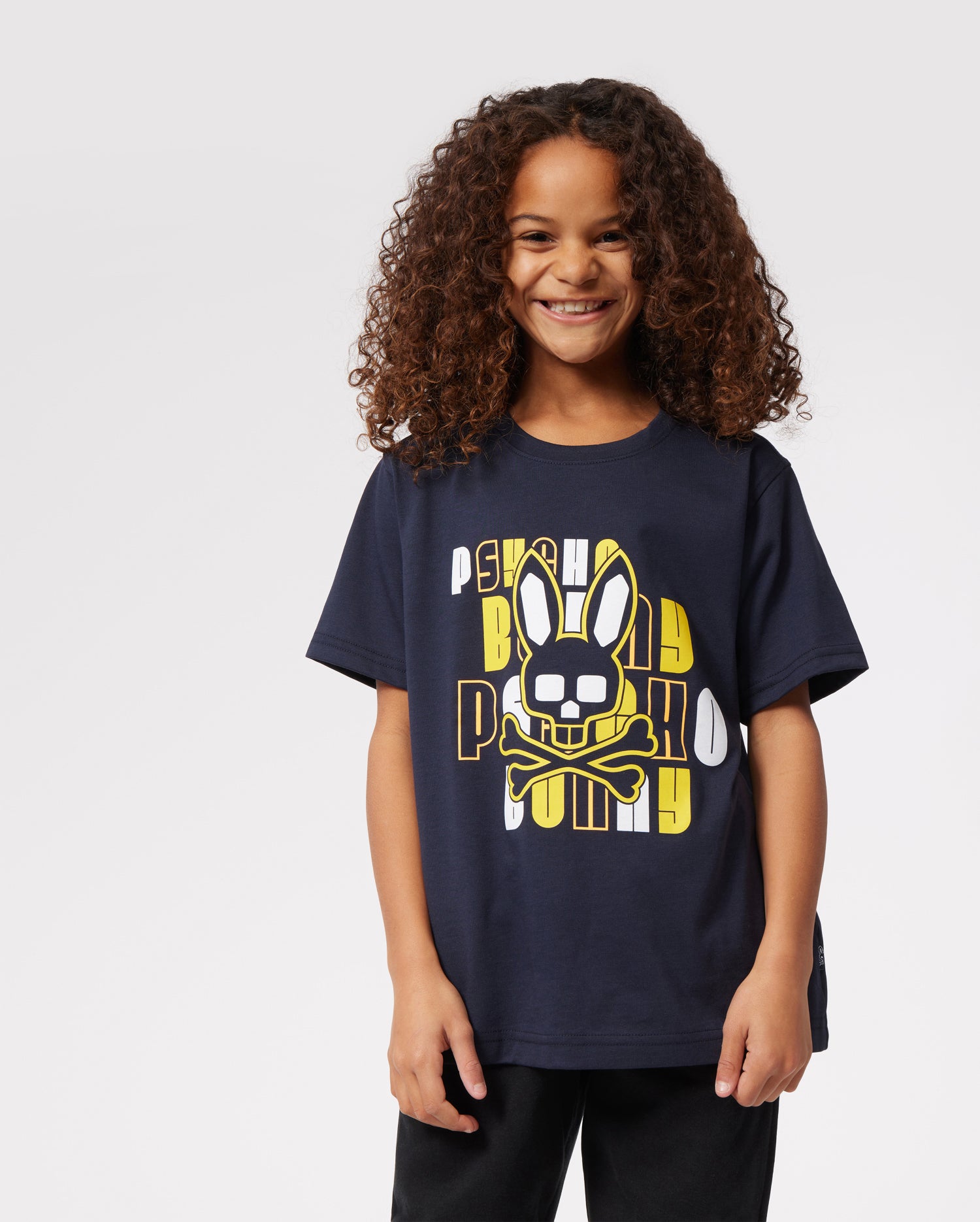 KIDS KROME NAVY BLUE SHORT SLEEVE GRAPHIC TEE PSYCHO BUNNY