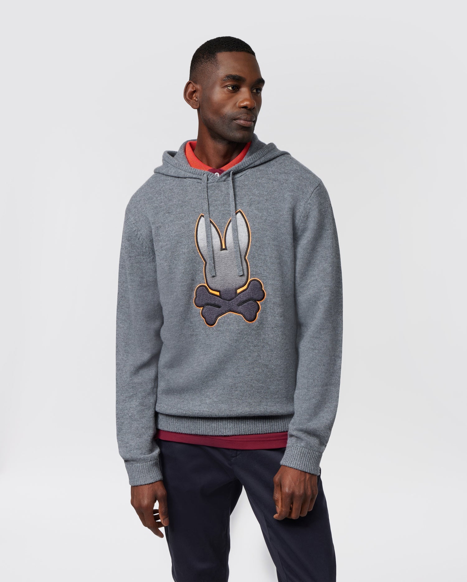 MENS GREY ROSSMOOR HOODIE SWEATER PSYCHO BUNNY Psycho Bunny Canada
