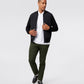 MENS MARKS QUILTED FRONT WITH KNIT SLEEVE BOMBER JACKET - B6J384Z1OW