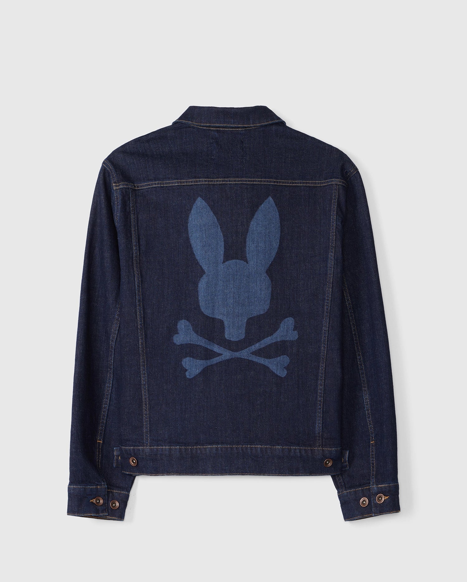 MENS DARK BLUE PATHE DENIM JACKET PSYCHO BUNNY 429 DARK BLUE M