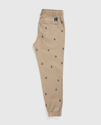 MENS CHAMERS EMBROIDERY KHAKI COTTON TWILL JOGGER B6P742X1CE