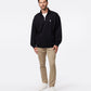 MENS YORKVILLE RELAXED FIT FLEECE HALF ZIP POPOVER - B6S454Z1FT