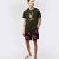 MENS PLANO CAMO PRINT LONG SWIM TRUNK - B6W376Z1PO